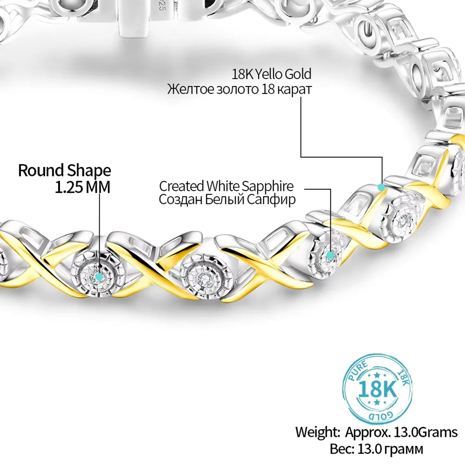Radiant Moissanite Tennis Bracelet